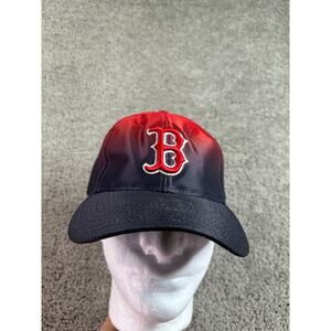 VINTAGE Boston Red Sox Hat Mens Red Blue Ombre MLB Strapback Cap